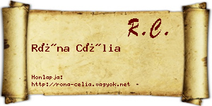 Róna Célia névjegykártya